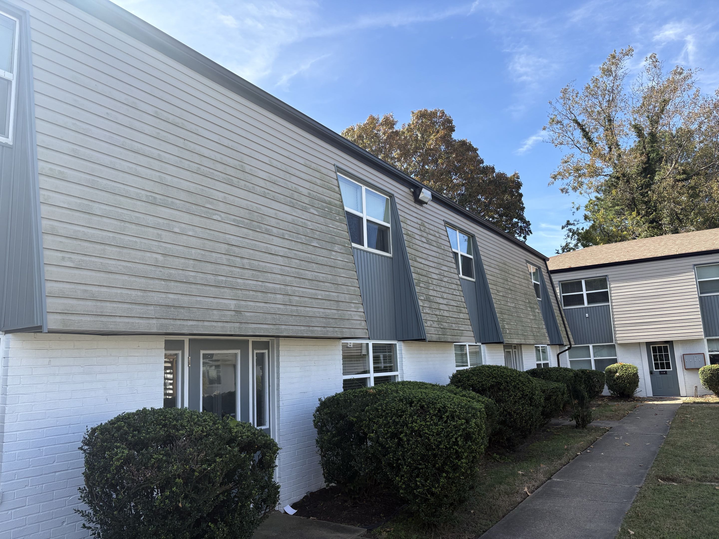House exterior after washing